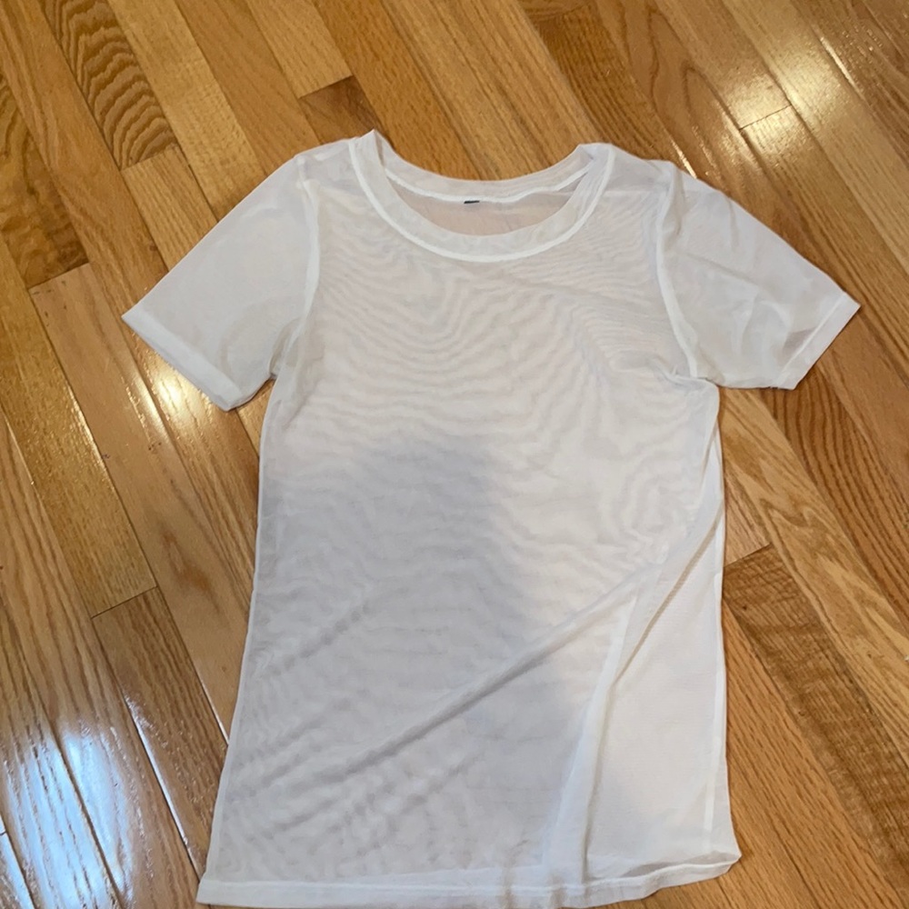 SAVVI White Mesh Salt Tee